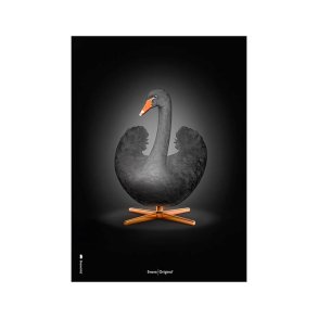 Brainchild Plakat - Sort Svane/Sort Baggrund - 50x70 cm