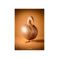 Brainchild Plakat - Svane Figuren/Brun Baggrund - 30x40 cm