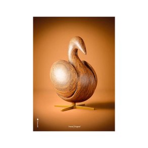 Brainchild Plakat - Svane Figuren/Brun Baggrund - 50x70 cm