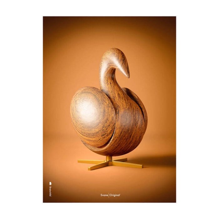 Brainchild Plakat - Svane Figuren/Brun Baggrund - 70x100 cm