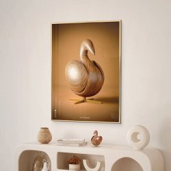 Brainchild Plakat - Svane Figuren/Brun Baggrund - 50x70 cm