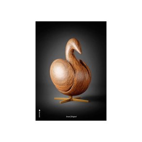 Brainchild Plakat - Svane Figuren/Sort Baggrund - 30x40 cm