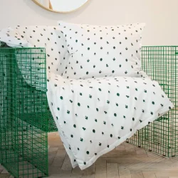 Brainchild Sengetj med Designikoner Hvid/Grn