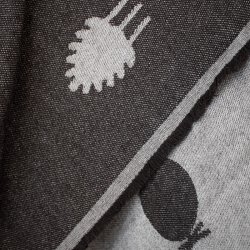 Brainchild Plaid med Designikoner - Mrkegr/Gr