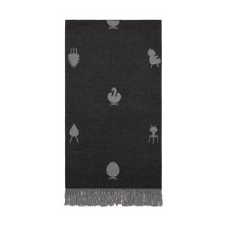 Brainchild Plaid med Designikoner - Mrkegr/Gr