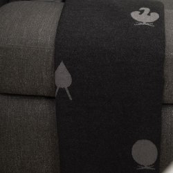 Brainchild Plaid med Designikoner - Mrkegr/Gr