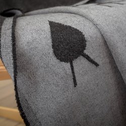 Brainchild Plaid med Designikoner - Mrkegr/Gr