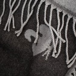 Brainchild Plaid med Designikoner - Mrkegr/Gr