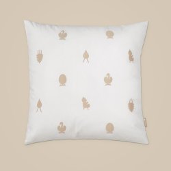 Brainchild Pude med Designikoner - Hvid - 50x50 cm