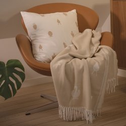 Brainchild Pude med Designikoner - Hvid - 50x50 cm