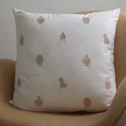 Brainchild Pude med Designikoner - Hvid - 50x50 cm