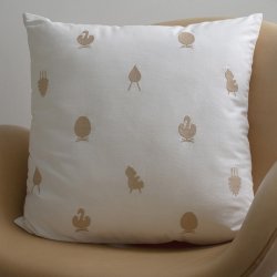 Brainchild Pude med Designikoner - Hvid - 50x50 cm