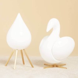 Brainchild Svane Figuren - Hvid/Messing