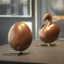 Brainchild Svane Figuren - Mahogni/Messing