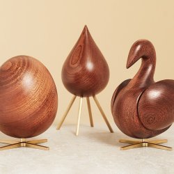 Brainchild Svane Figuren - Mahogni/Messing