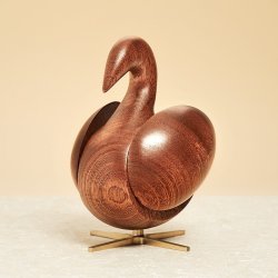 Brainchild Svane Figuren - Mahogni/Messing