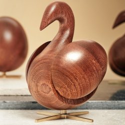 Brainchild Svane Figuren - Mahogni/Messing