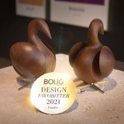 Brainchild Svane Figuren - Mahogni/Messing