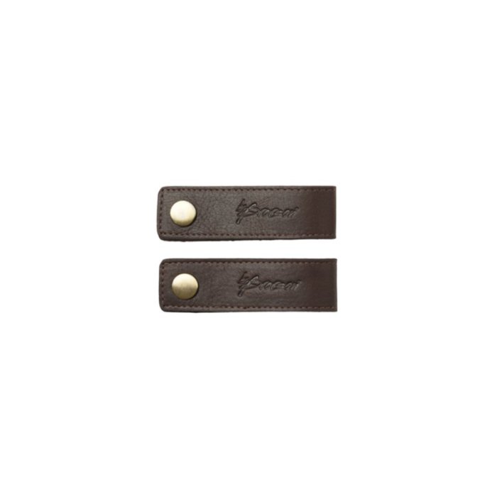By Brorson Lder Servietringe / Stropper - 4 stk - Walnut Brown