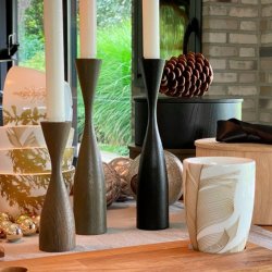 By Brorson Shape Lysestage - 3 stk. - Olive Green Eg