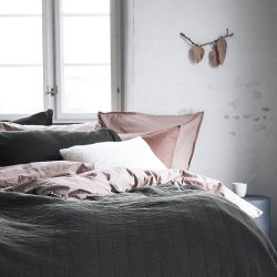 By Nord Sengetppe Magnhild - Coal - 280x280 cm