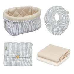 Cam Cam Copenhagen Baby Care Gift Set Classic Stripes Blue