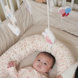 Cam Cam Copenhagen Cot Bumper Sengerand Brune Striber