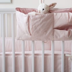 Cam Cam Copenhagen Cot Bumper Sengerand Classic Stripes Rose