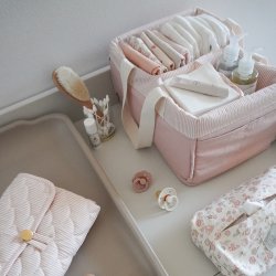 Cam Cam Copenhagen Diaper Caddy Pusleopbevaring Classic Stripes Rose