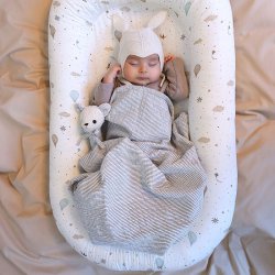 Cam Cam Copenhagen Muslin Babyt�ppe Bl� Striber