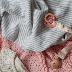 Cam Cam Copenhagen Muslin Babyt�ppe Bl� Striber