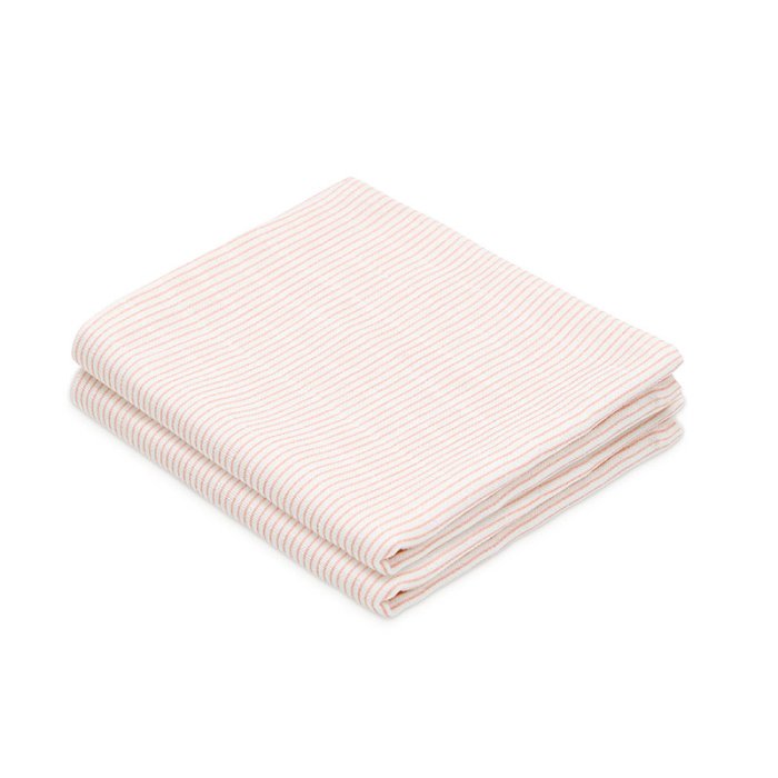 Cam Cam Copenhagen Muslin Cloth Stofble 2-Pak Classic Stripes Rose
