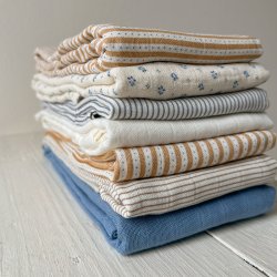 Cam Cam Copenhagen Muslin Cloth Stofble 3-Pak Brune Striber/Lysebrun/Camel