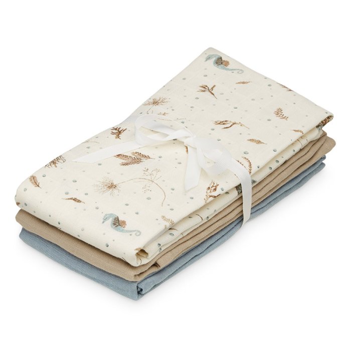 Cam Cam Copenhagen Muslin Cloth Stofble 3-Pak Sea Garden