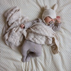 Cam Cam Copenhagen Pointelle Baby Strikt�ppe Off-White