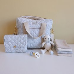 Cam Cam Copenhagen Pusletaske Mellem Bl� Striber