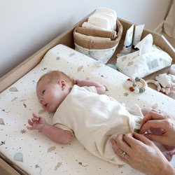 Cam Cam Copenhagen Quiltet Opbevaringskurv S�t af 2 Dreamland/Camel