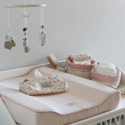 Cam Cam Copenhagen Quiltet Opbevaringskurv S�t af 2 Classic Stripes Rose