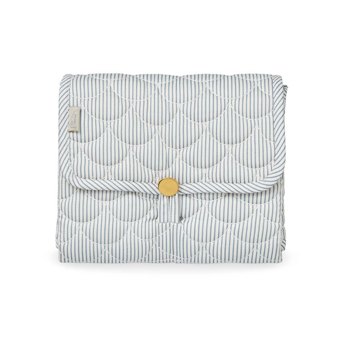 Cam Cam Copenhagen Quiltet Pusle Underlag Bl� Striber/Praline
