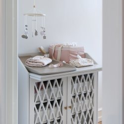Cam Cam Copenhagen Quiltet Pusle Underlag Classic Stripes Rose