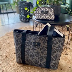 Coming Copenhagen Danica Pheonix Palm Shopper Muldvarp/Sort