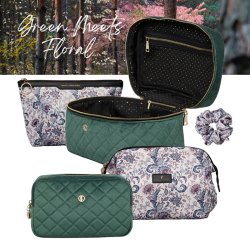 Coming Copenhagen Kaia Velour Beauty Bag Grn
