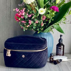 Coming Copenhagen Kaia Velour Beauty Bag Sort