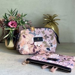 Coming Copenhagen Mia Nylon Kosmetiktaske Peonies on Pink