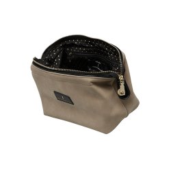 Coming Copenhagen Mia Vegansk Ruskind Kosmetiktaske Sand