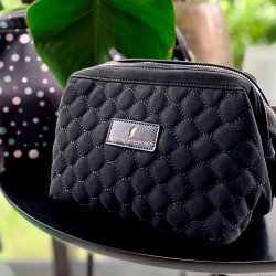 Coming Copenhagen Mia Honeycomb Quiltet Toilettaske Sort