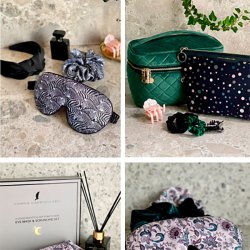 Coming Copenhagen Paloma Sovemaske og Scrunchie Gaveske Zebra Sun