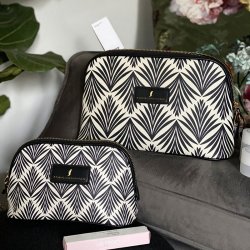 Coming Copenhagen Poppy 2 Pheonix Palm Kosmetiktaske Hvid/Sort