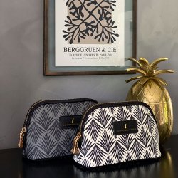 Coming Copenhagen Poppy 2 Pheonix Palm Toilettaske Muldvarp/Sort