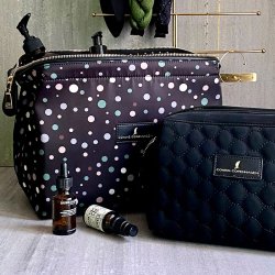 Coming Copenhagen Mia Honeycomb Quiltet Kosmetiktaske Sort